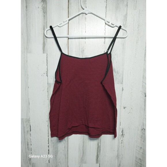 Hot Topic Cherry Embroidered Striped Tank Top Size Large - Picture 5 of 5
